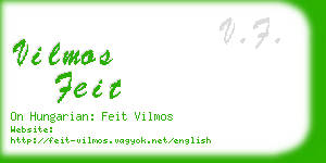 vilmos feit business card